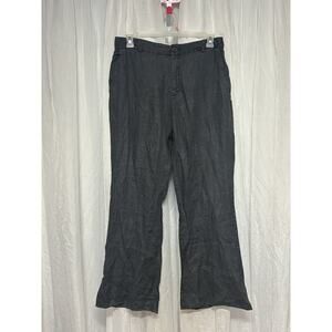 Zara Pants 100% Linen Wide Leg High Rise Flowy Women's Size XLarge Relaxed Loose